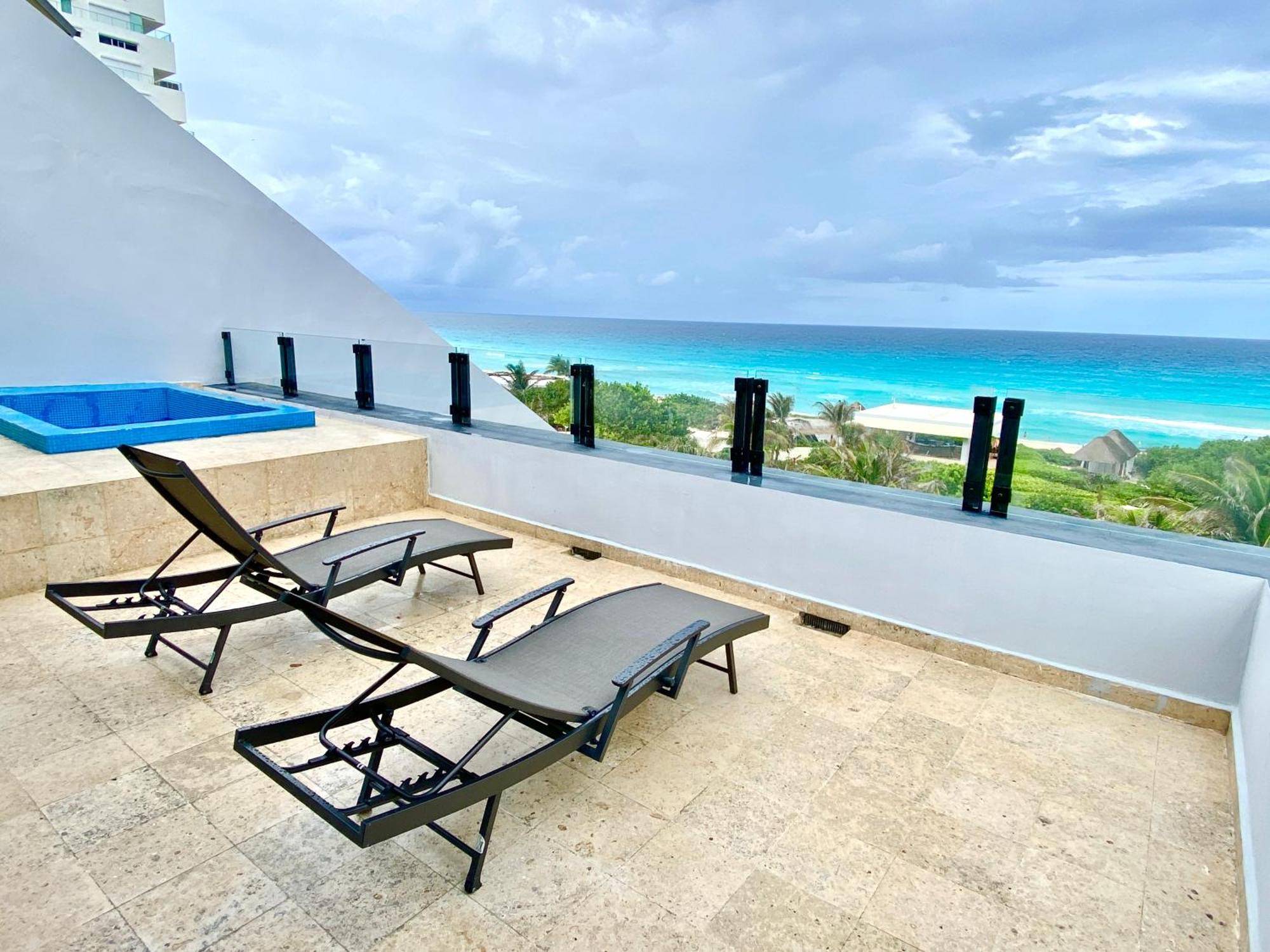 Condo In Ocean Front Resort Cancún Habitación foto